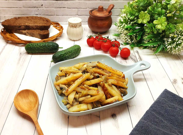 Жареная картошка с грибами