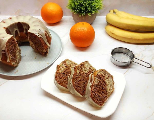 Шоколадно-банановый кекс